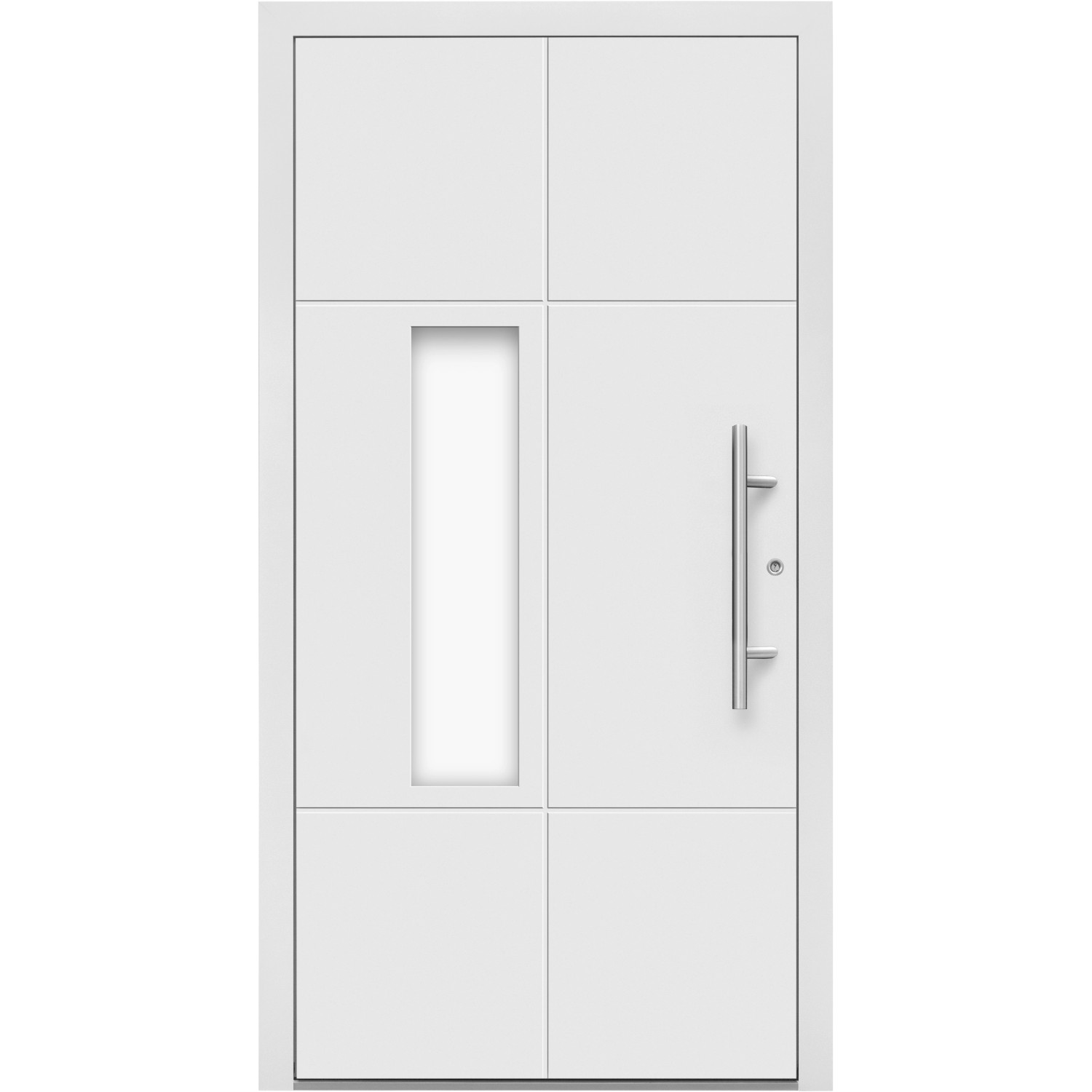Splendoor Hliníkové vchodové dveře Moderno M490/P, bílé, 110 P