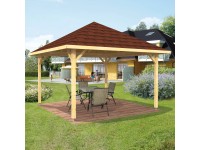 Maone Dřevěný zahradní altán DAVID, 350 x 350 cm