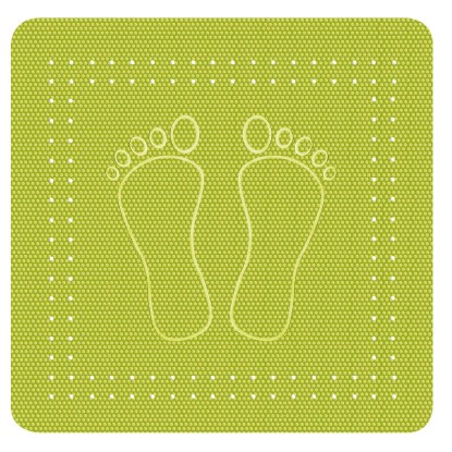 Kleine Wolke Protiskluzová podložka do sprchy Foot kiwi 55 x 55 cm