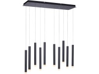 Just Light. Závěsné LED svítidlo Bruno, 3000K, 10x550lm, černá, 89 x 120 cm Just Light. Závěsné LED svítidlo Bruno, 3000K, 10x550lm, černá, 89 x 120 cm