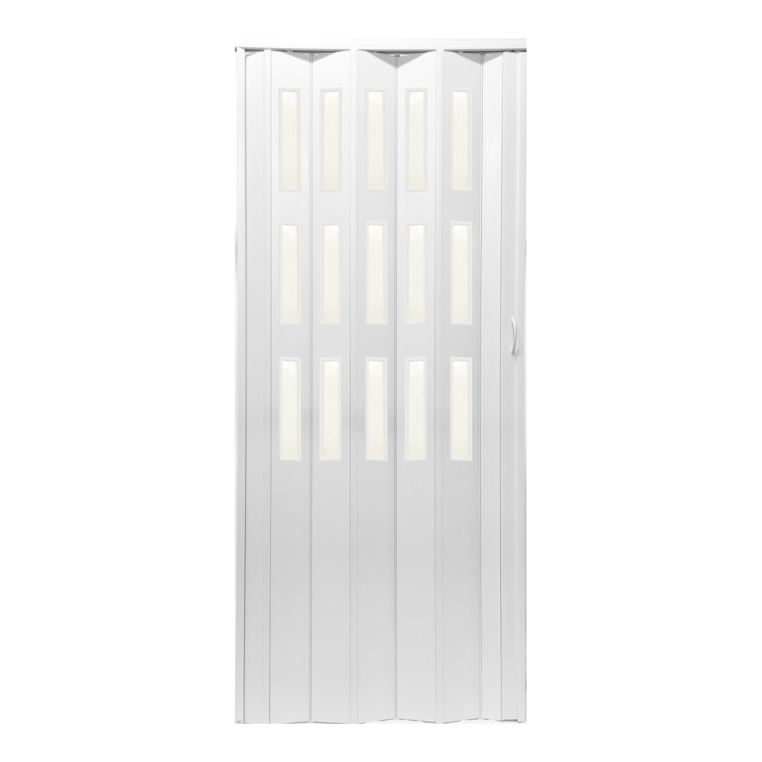 HOPA Plastové shrnovací dveře Dora prosklené bílé 74 x 200 cm