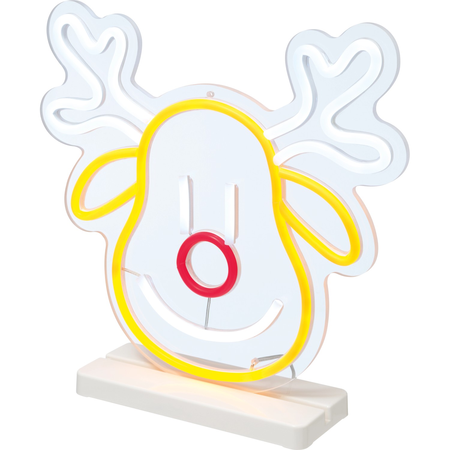 LED vánoční dekorace - sob, 252 LED vícebarevné neonové, IP20, 28 x 30 cm