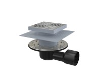 Alcadrain Podlahová vpust 150x150/50/75 mm boční, mřížka nerez Alcadrain Podlahová vpust 150x150/50/75 mm boční, mřížka nerez