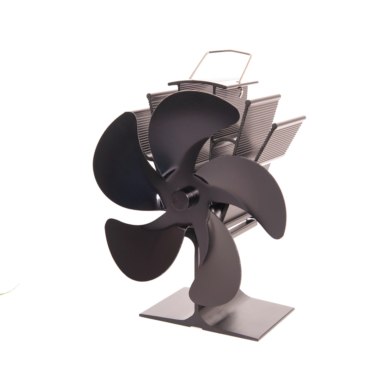 HS Flamingo Ventilátor na kamna 5lopatkový, černý, 115 x 180 x 197 mm