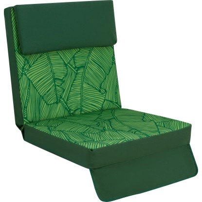 Podsedák pro 3místnou hollywoodskou houpačku Talca, zelená/vzor listů, 1 ks
