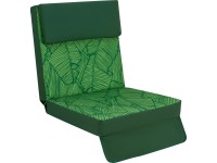 Podsedák pro 3místnou hollywoodskou houpačku Talca, zelená/vzor listů, 1 ks