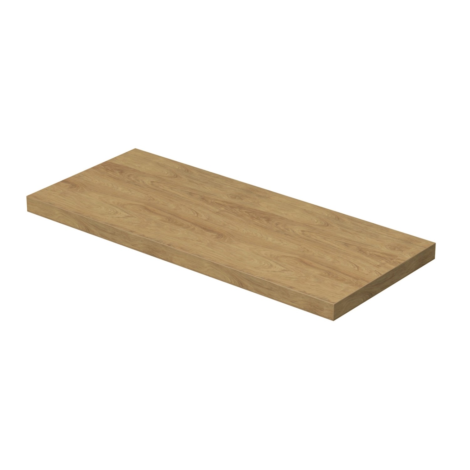 INTEDOOR Umyvadlová deska BEE bez výřezu, š. 120 cm, dub Hickory