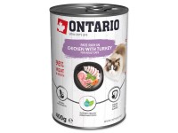 Ontario Konzerva Adult s kuřecím a krůtím paté 400 g