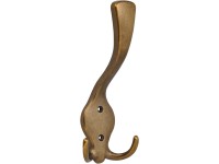 Siro Háček na klobouky 703 kovový mosazný starožitný vzdálenost otvorů 32 mm