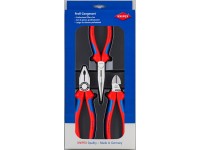 Knipex Montážní set kombinovaných, štípacích a půlk. kleští, 170 x 370 x 40 mm