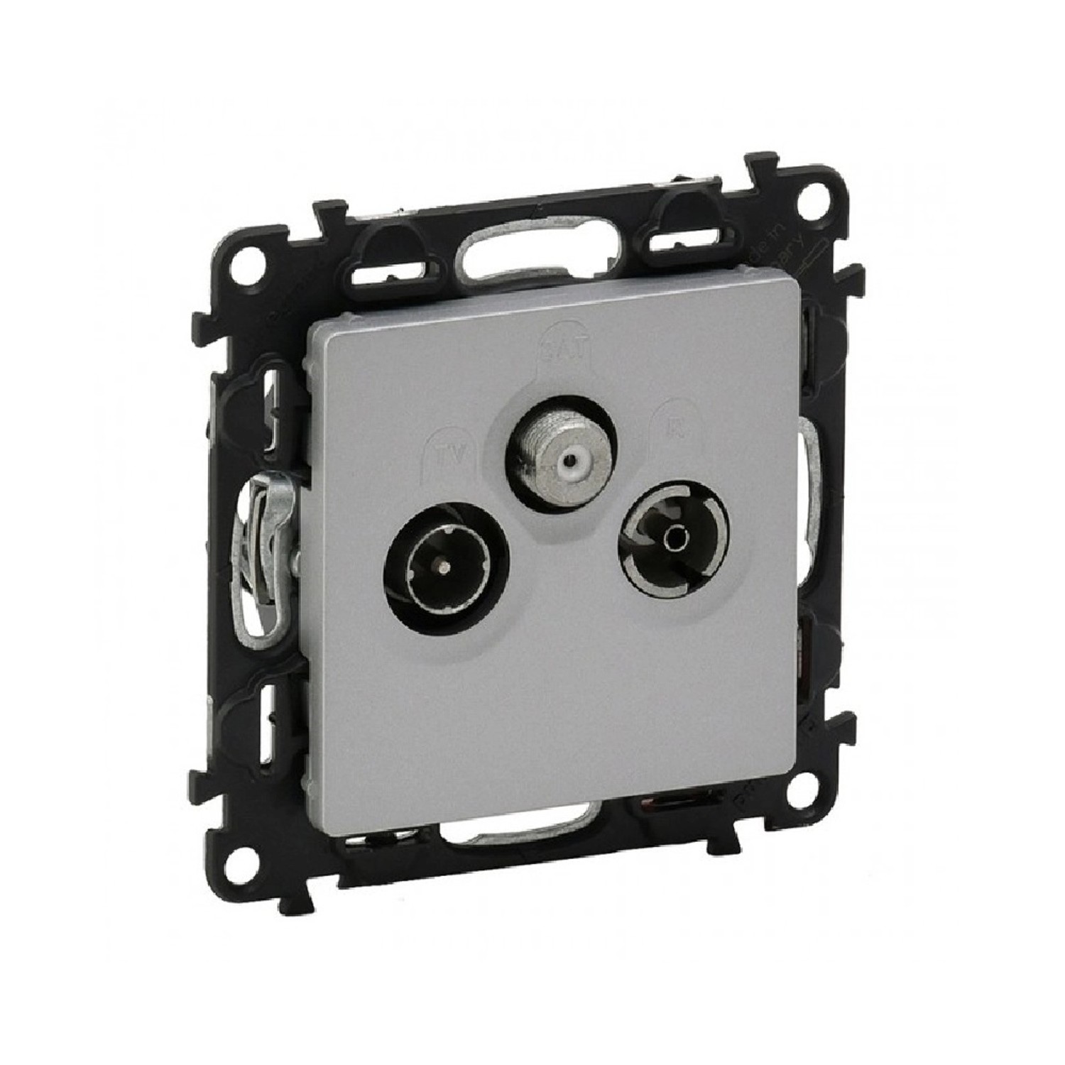 Legrand TV-RD-SAT zásuvka koncová s hvězdicovým rozvodem Valena Life, hliníková