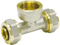 PIPETEC Závitový T-kus SFTI160416 měděný, 16x2 - Rp 1/2 - 16x2