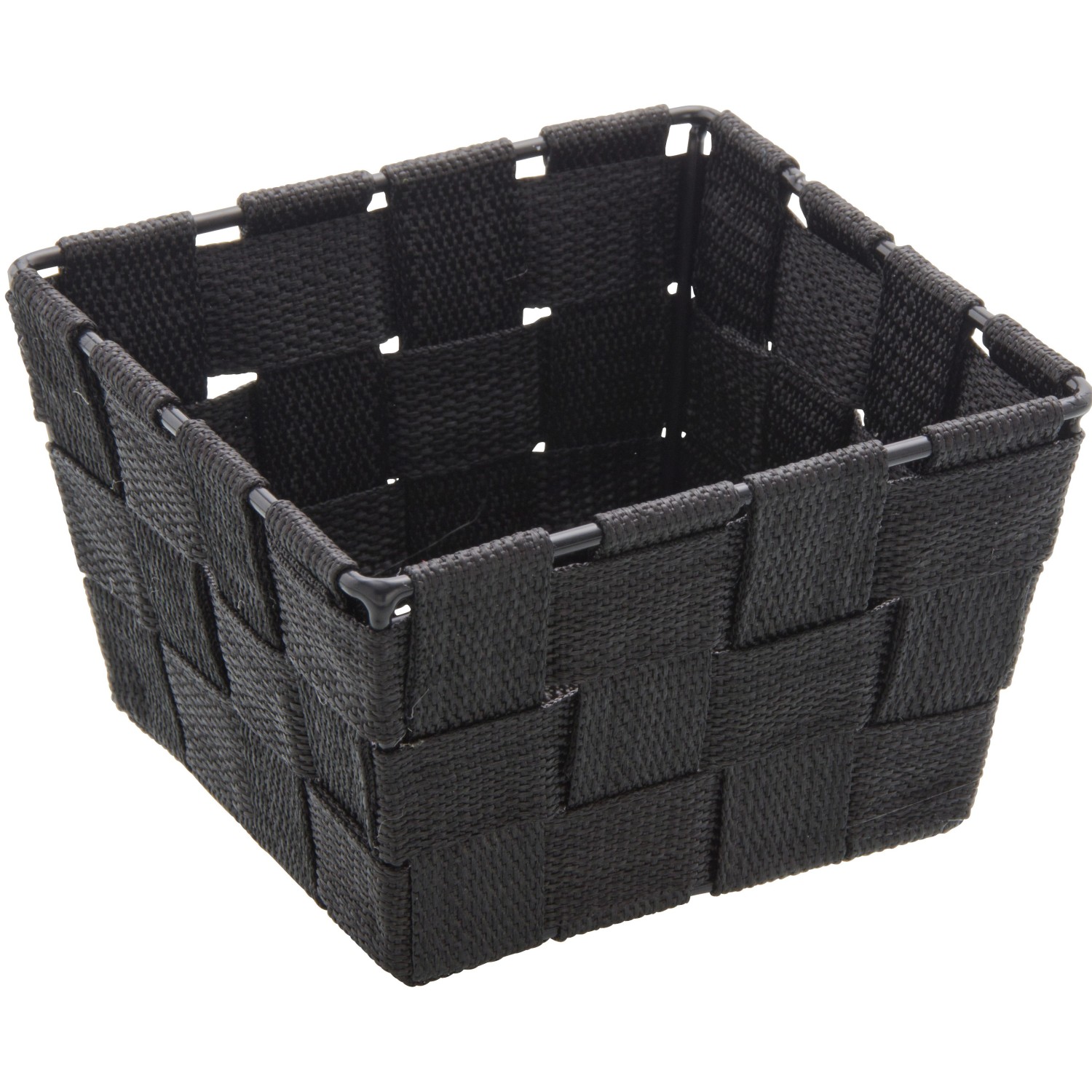 Wenko Úložný košík Adria Mini Square, černý, 14 x 9 x 14 cm