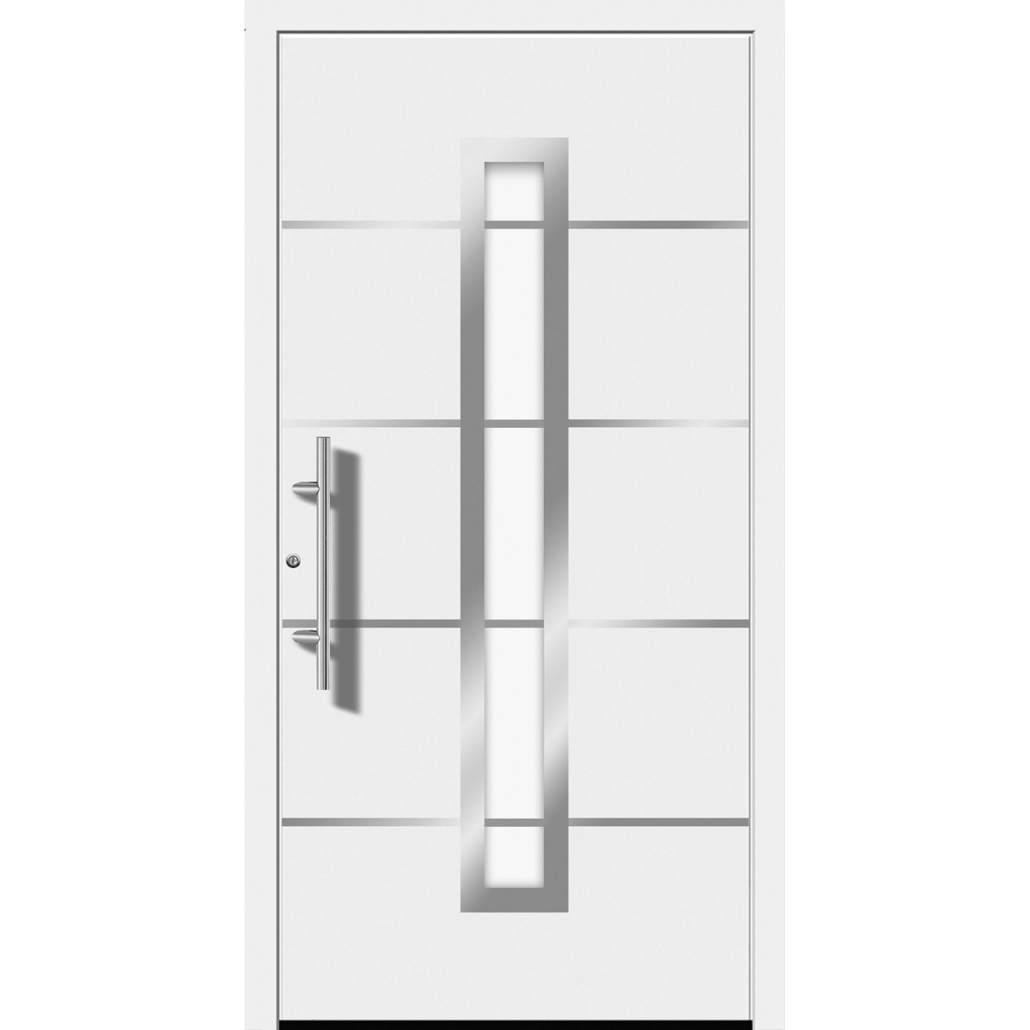 Splendoor Hliníkové vchodové dveře Moderno M420/P, bílé, 110 L