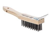 LUX-TOOLS Drátěný kartáč se škrabkou 4řadý