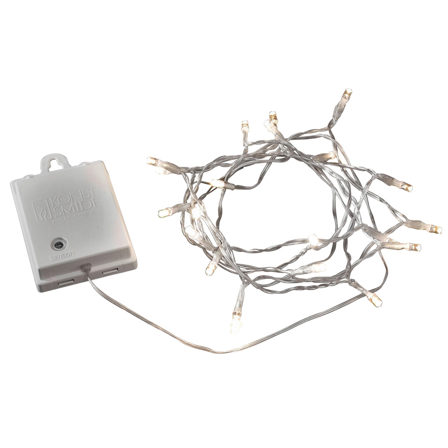 Konstsmide LED světelný řetěz na baterie 80 LED, bílý kabel