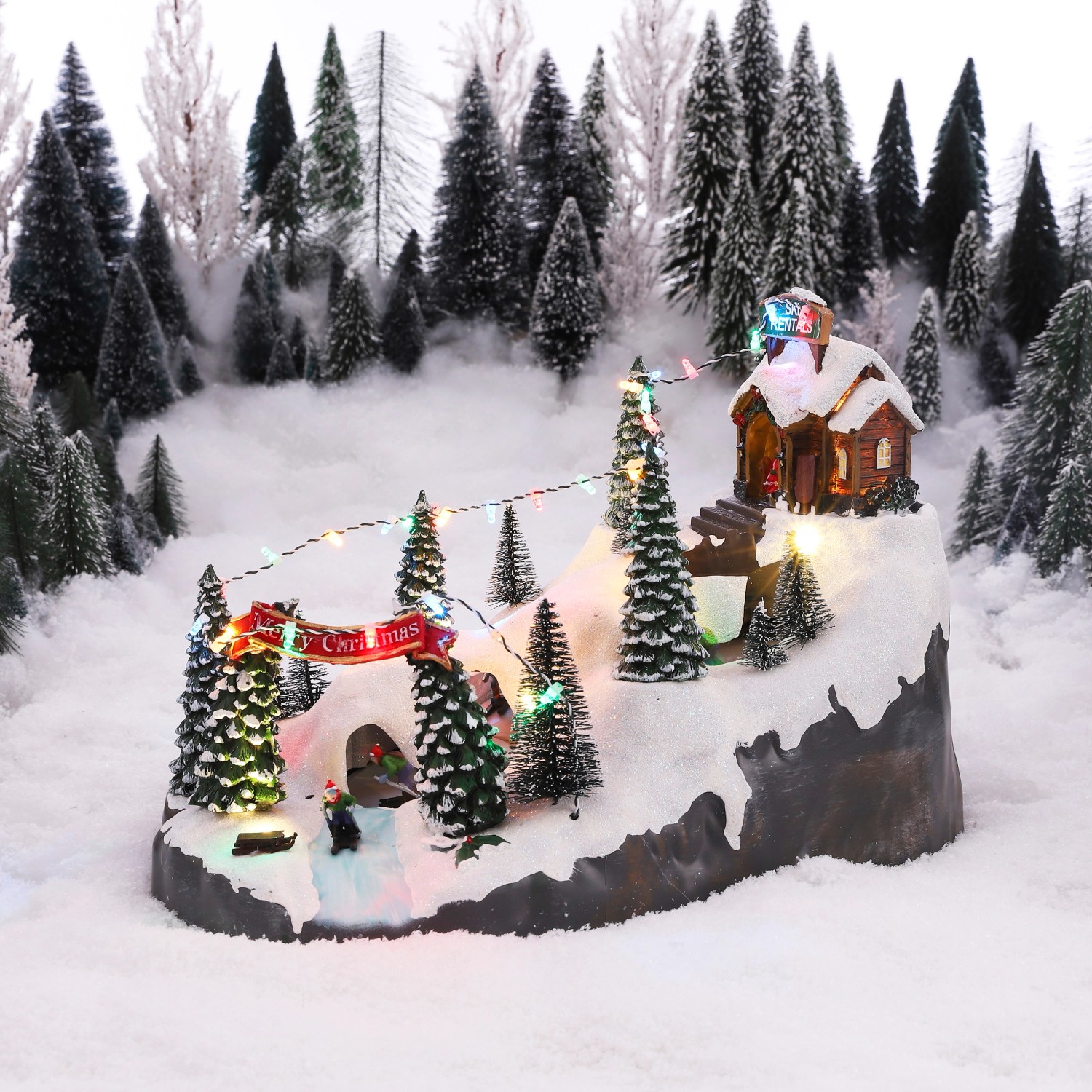 Luville Zasněžená hora s osvětlením, 36 x 23,5 x 24 cm