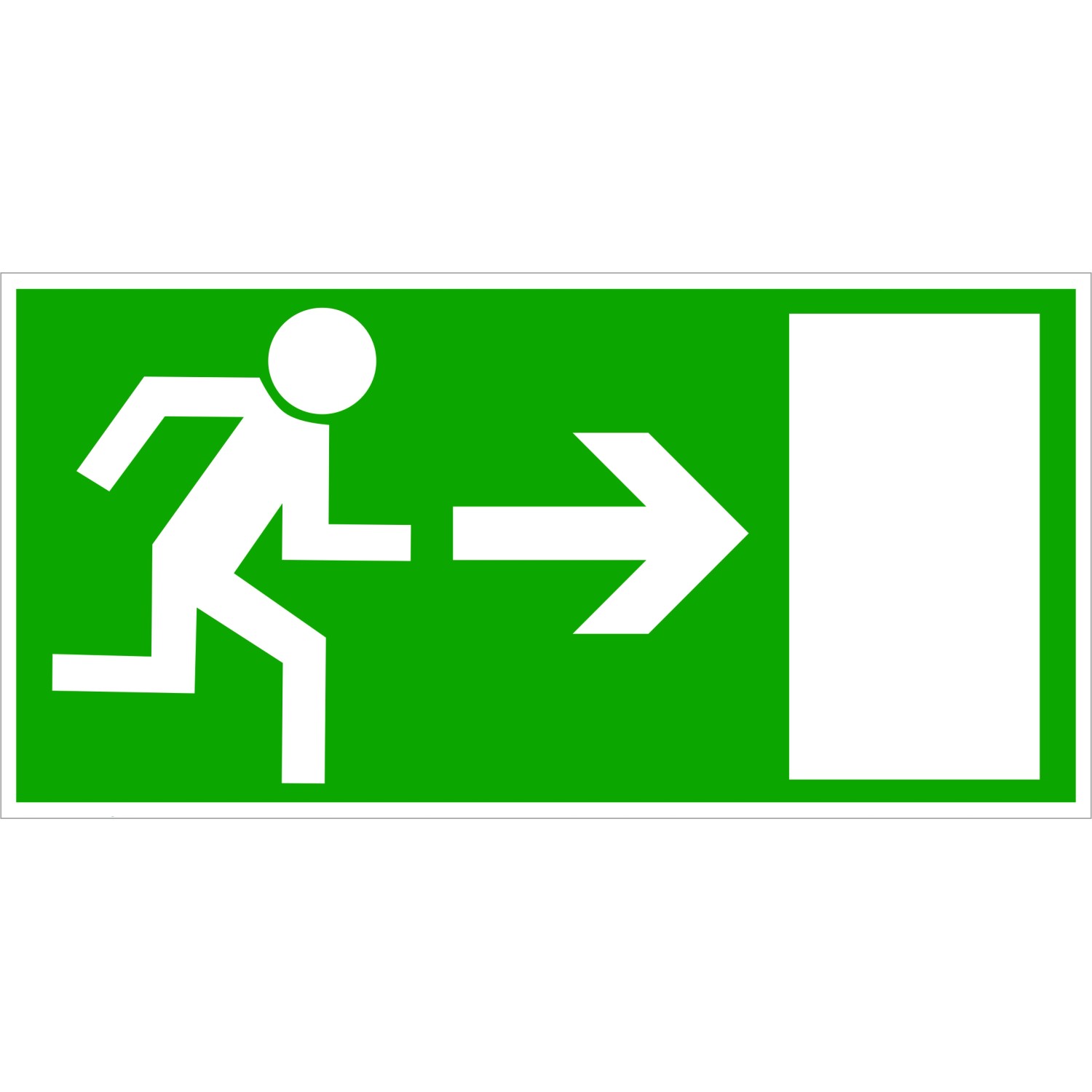 Tabulka FTL Úniký východ vpravo 200 mm x 100 mm