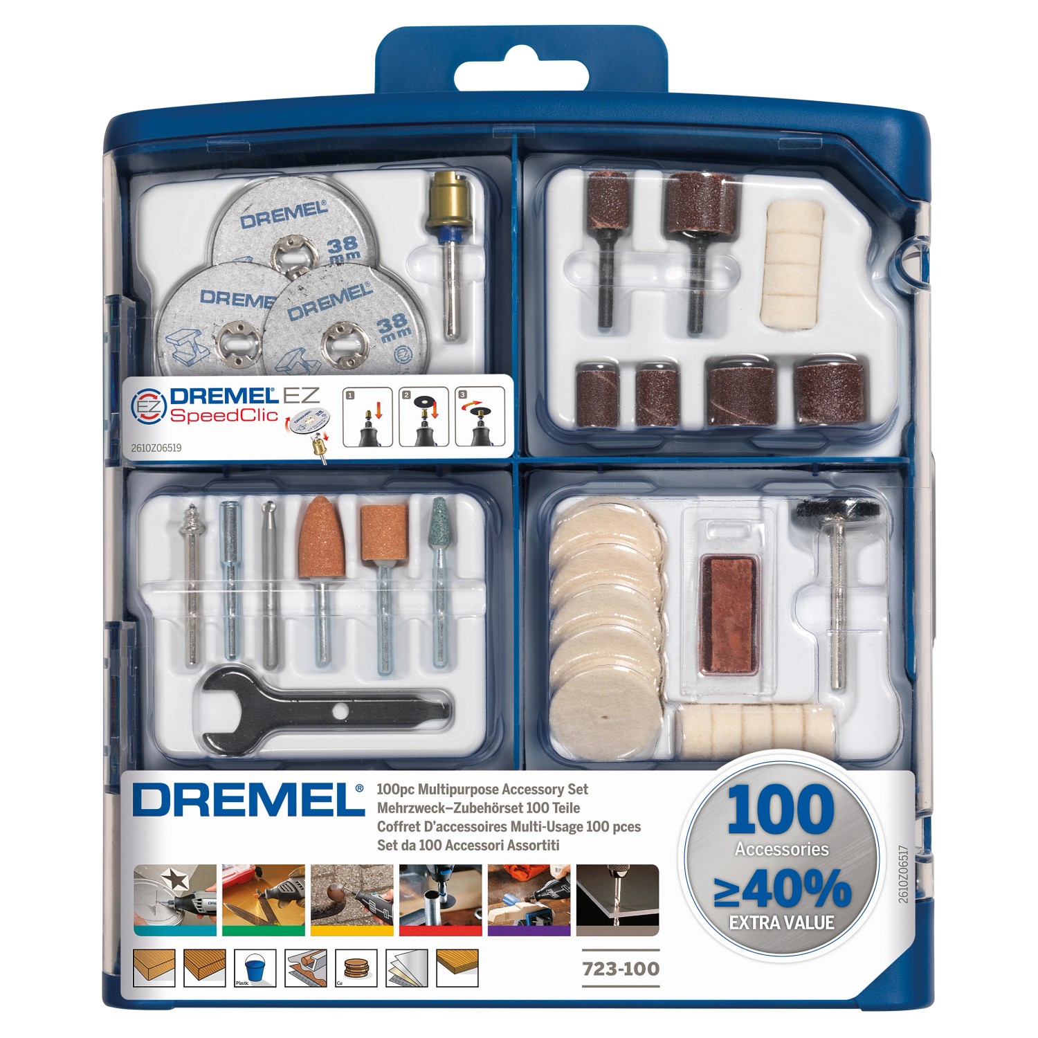 Dremel Víceúčelová sada příslušenství 100 dílů 723