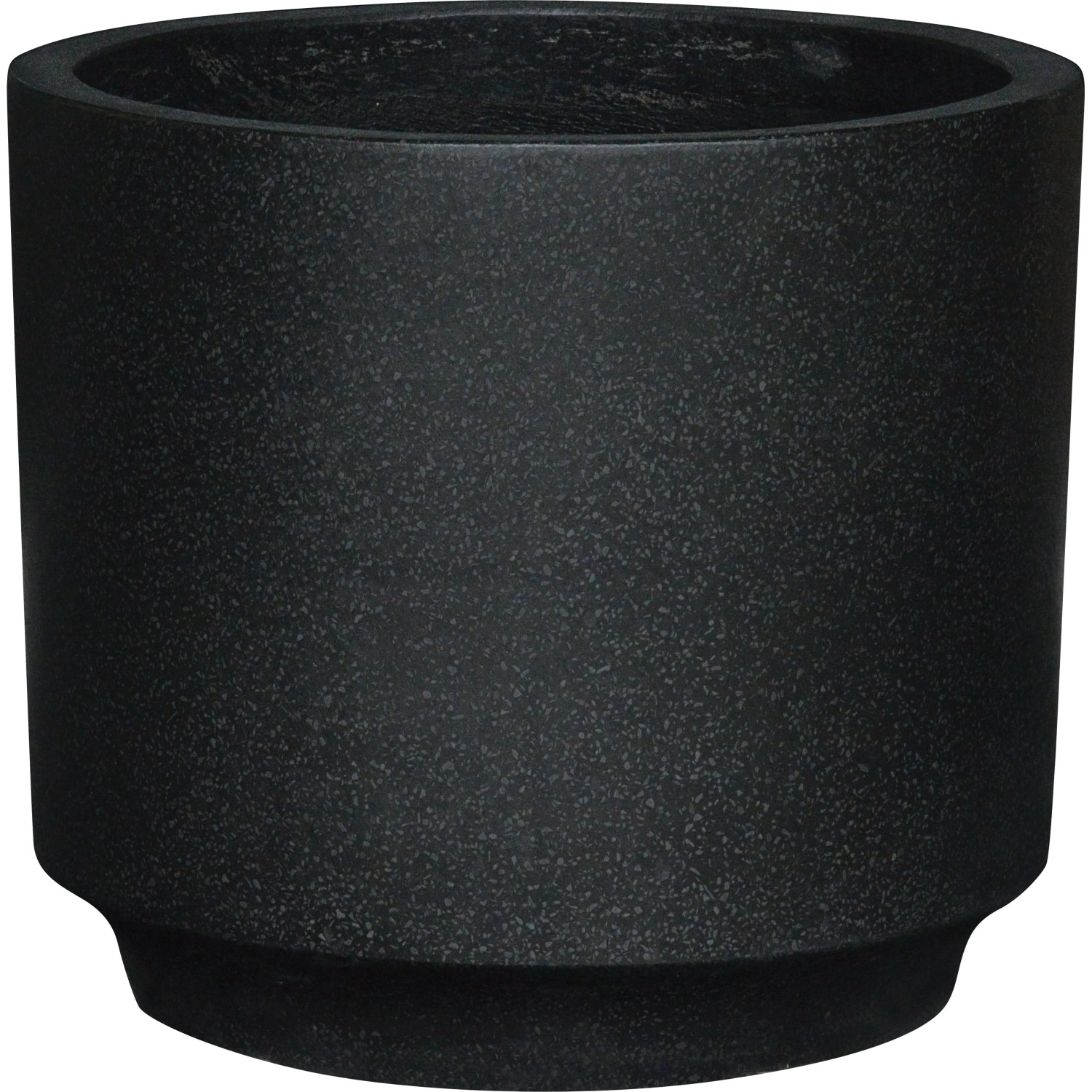 Květináč terrazzo, černý, pr. 27 x 25 cm
