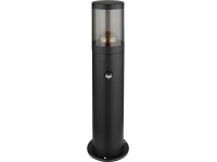 GLOBO Zahradní lampa XELOO černá/kouřová E27 60 W pr. 140 x 500 mm detektor poh.