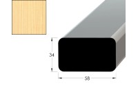 Spálenský Lavičkový profil, dřevina smrk, 1400 x 58 x 34 mm