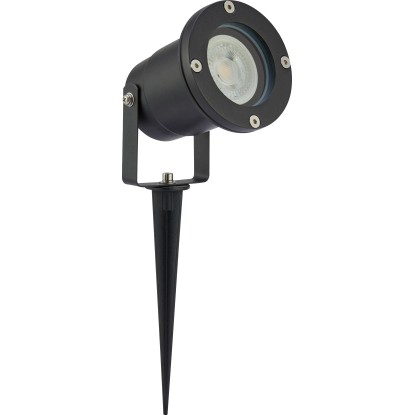 Venkovní LED reflektor Ferrea se zápichem 4,5W 2700K IP44, černá, 9 x 32 cm