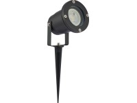 Venkovní LED reflektor Ferrea se zápichem 4,5W 2700K IP44, černá, 9 x 32 cm
