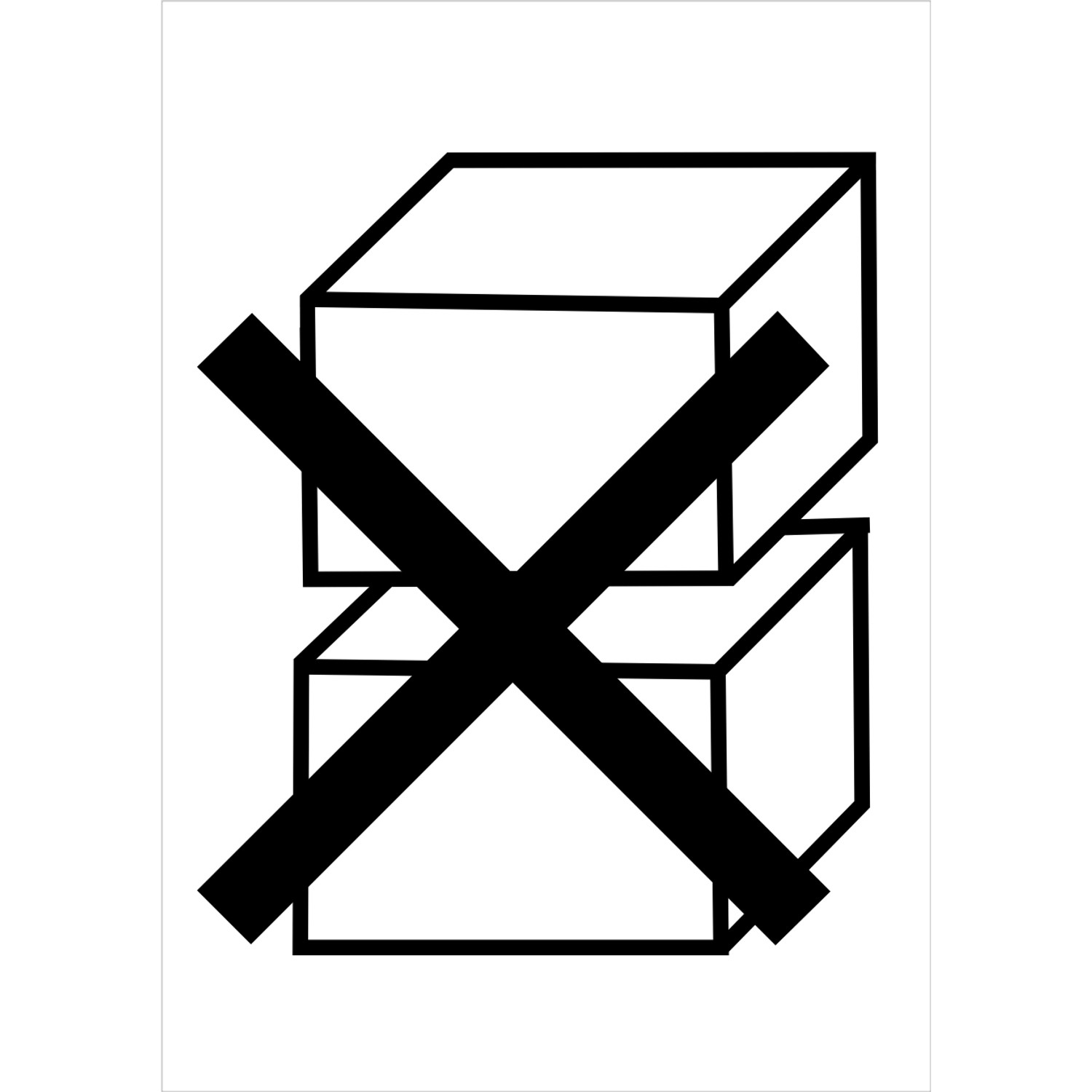 Tabulka Nestohovat / do not stack 105 mm x 74 mm