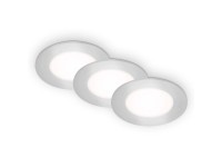 Briloner Vestavné bodové svítidlo LED 9W 350lm 4000K chrom pr. 86 x 30 mm, 3 ks