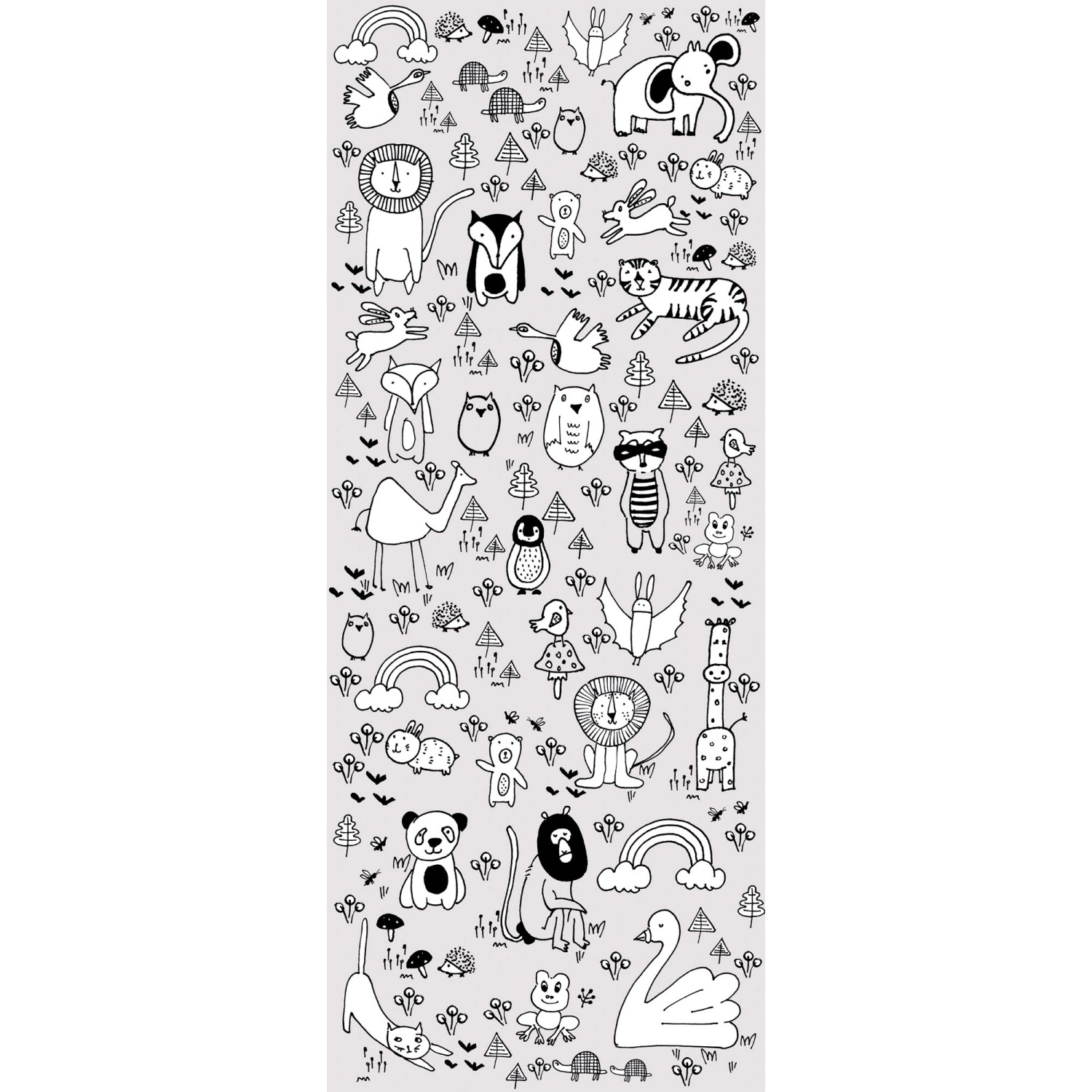 Komar Vliesová fototapeta Scribble Park 100 x 250 cm