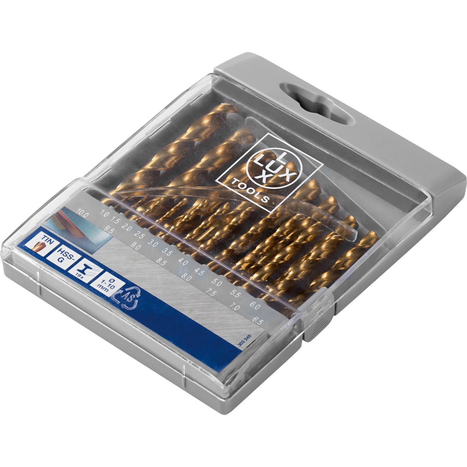 LUX-TOOLS Sada spirálových vrtáků Comfort 19dílná