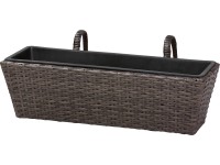 Balkónový truhlík 22 cm x 60 cm x 28 cm tmavě hnědá