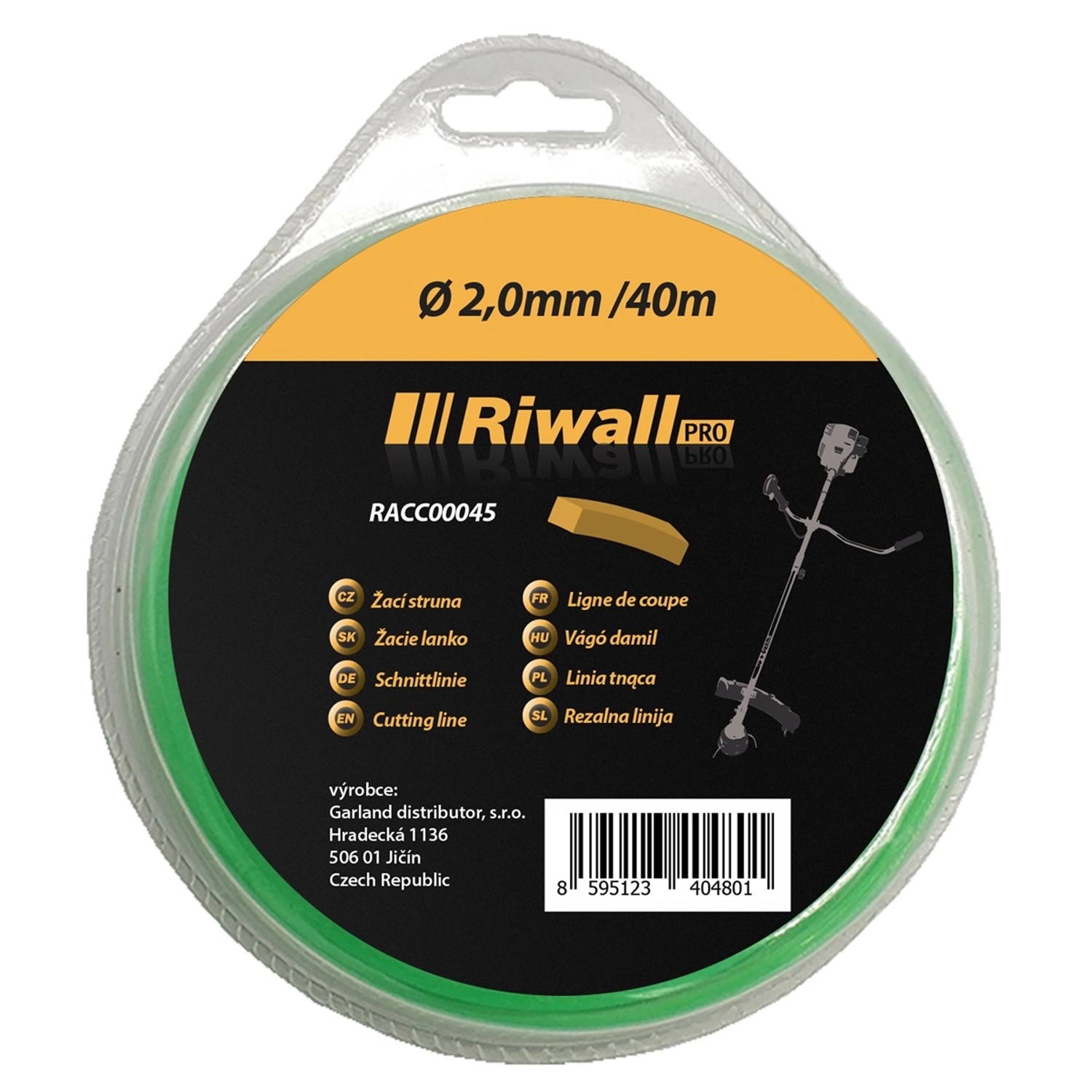 Riwall PRO Žací struna průměr 2 mm, délka 40 m
