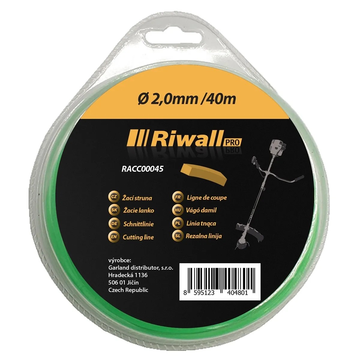 Obi Riwall Riwall PRO Žací struna průměr 2 mm, délka 40 m
