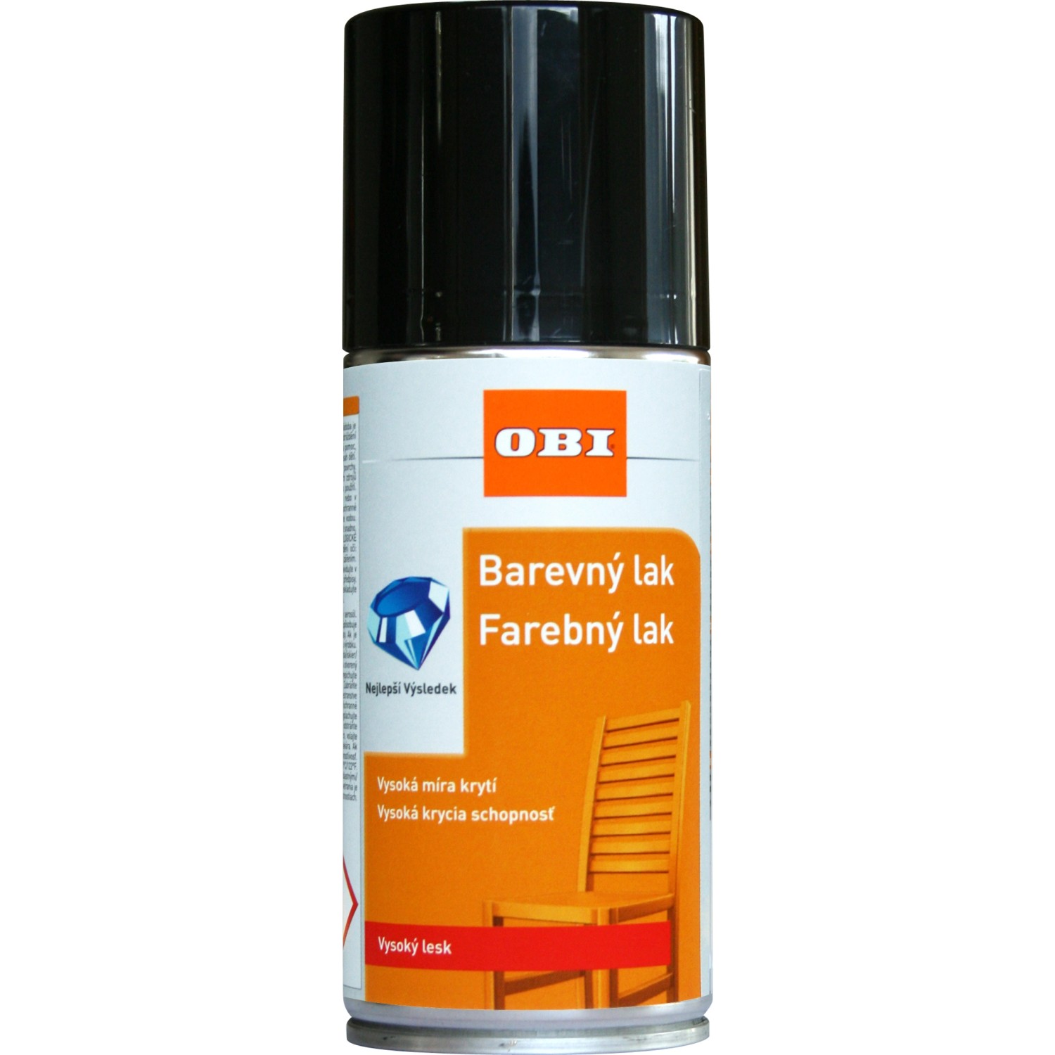 OBI Lak ve spreji vysoce lesklý RAL 9005 černá 150 ml