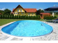 Bazénová sada s ocel. stěnou Ferrara zapuštěný oválný 525 x 320 x 120 cm