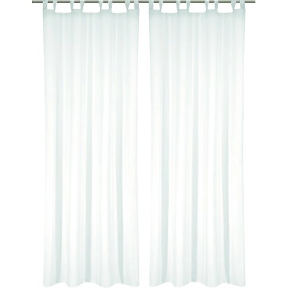 Hotový závěs se závěsnými oky Uni, bílý, 2 ks