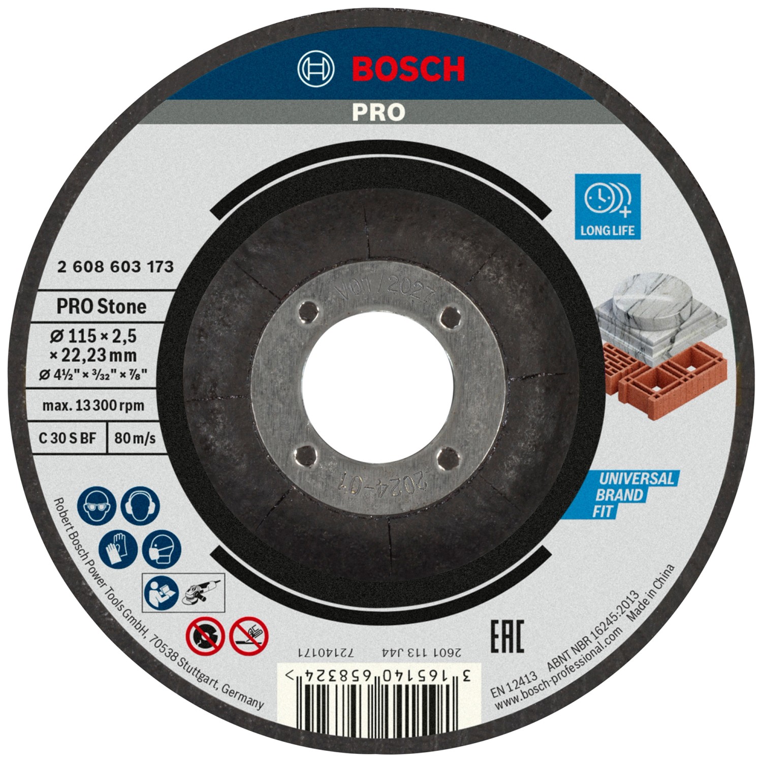 Bosch Řezací kotouč pro řezání kamene PRO STONE pr. 115/22,23 x 2,5 mm