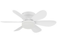 Stropní LED ventilátor CLOVELLY 15W, bílá