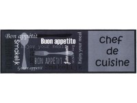 Cook&Wash Kuchyňský běhoun Chef, černošedý, 50 x 150 cm