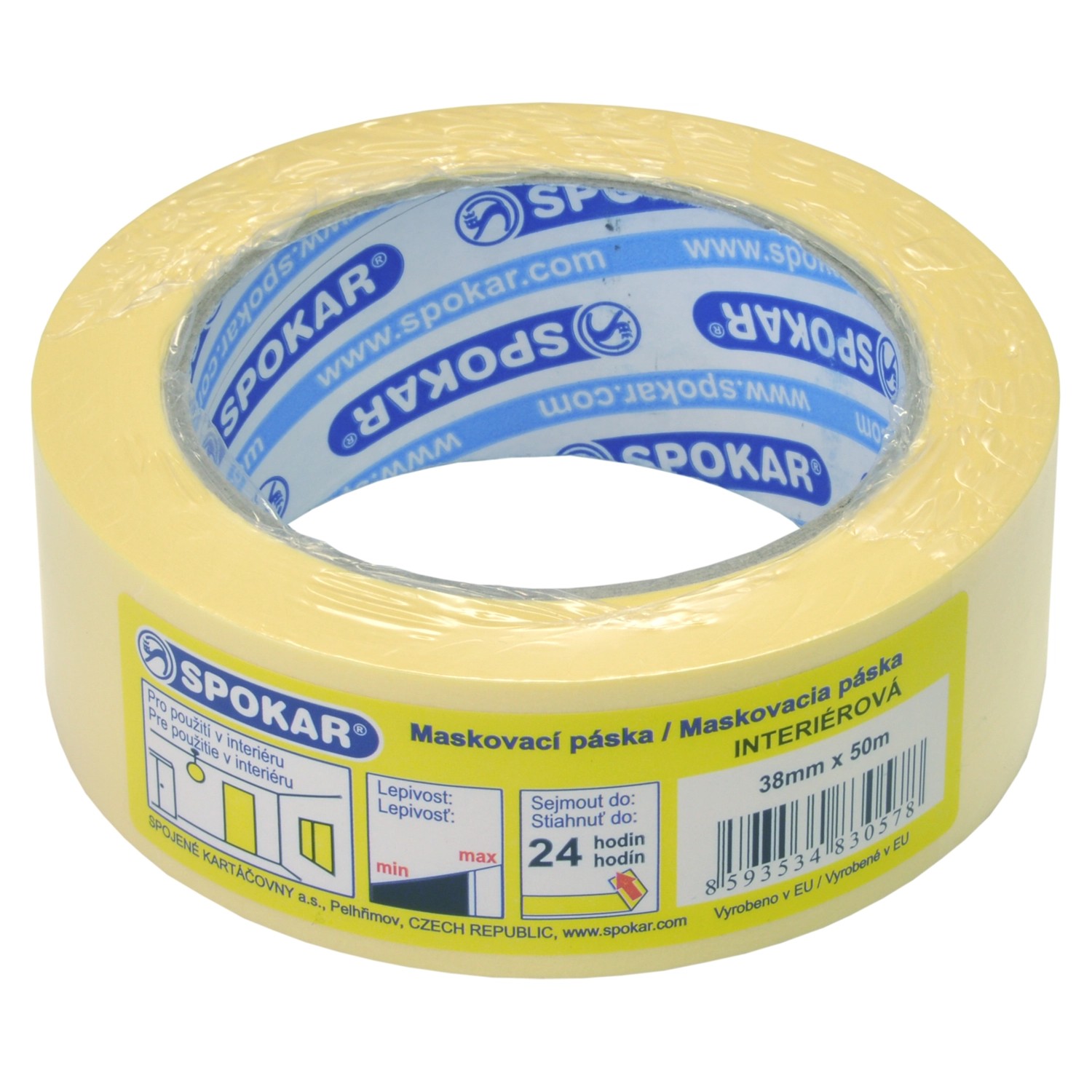 Spokar Páska maskovací žlutá 38 mm x 50 m