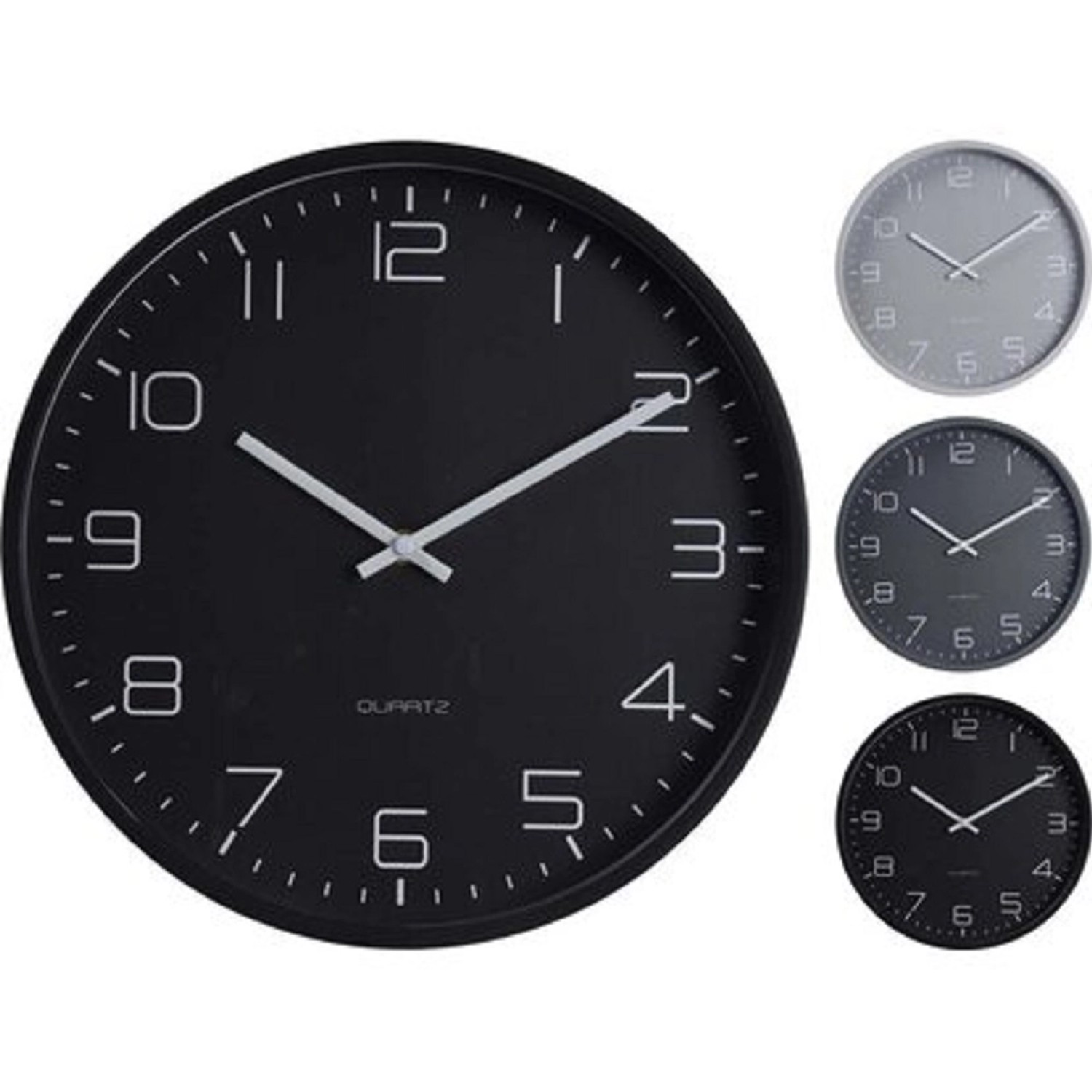 Nástěnné hodiny s plastovým rámem, různé druhy