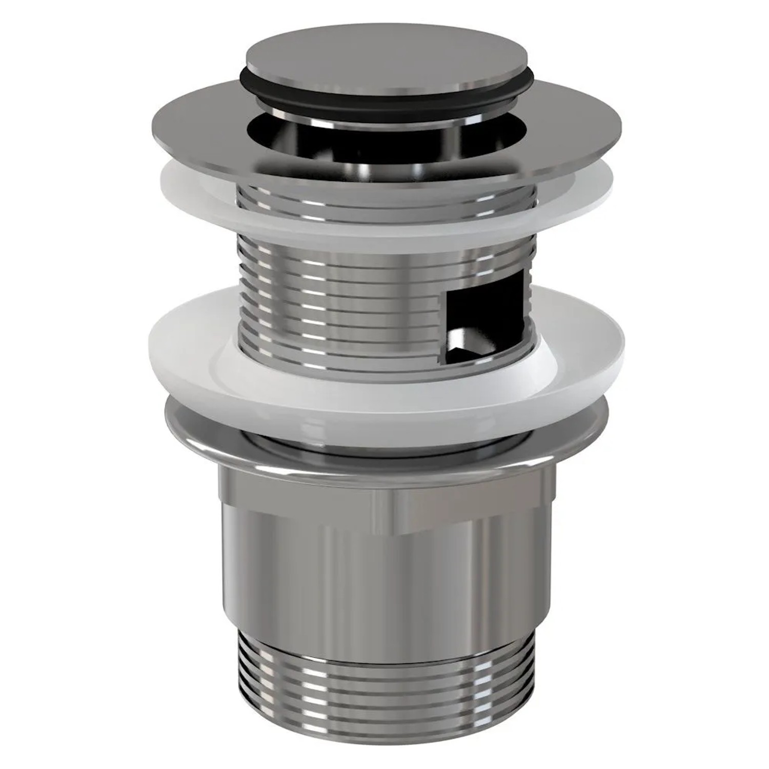 Alca Výpust umyvadlová A39 CLICK/CLACK 5/4" s přepadem, kov, malá zátka