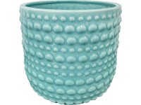 Keramický květináč Bubbles, modrá, pr. 14,8 x 12,5 cm