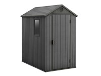 Keter Plastový zahradní domek Darwin 4x6, šedá, 126 x 185 x 205 cm