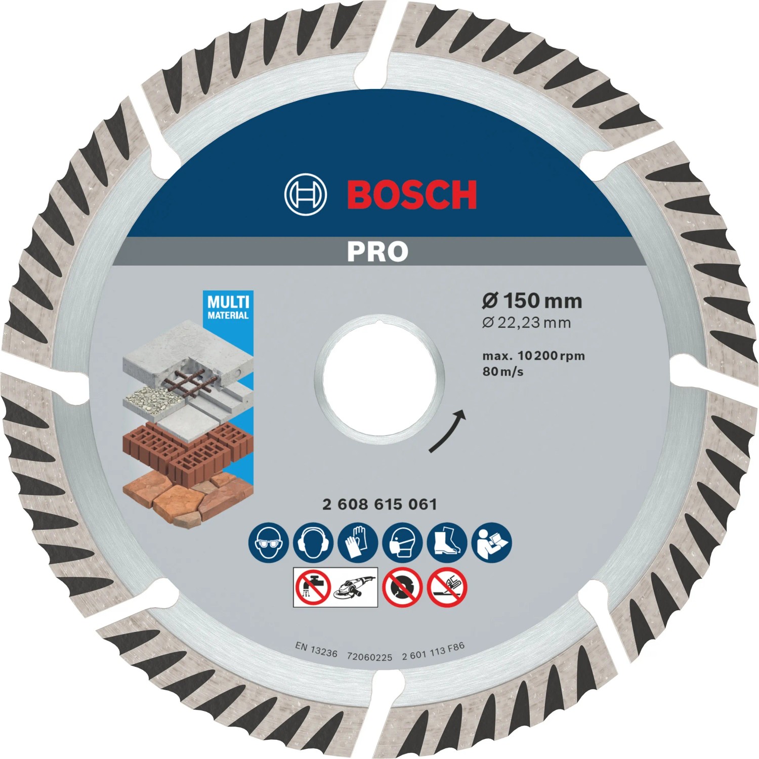 Bosch Diamantový kotouč PRO Multi Material, pr. 150 x 22,23 mm