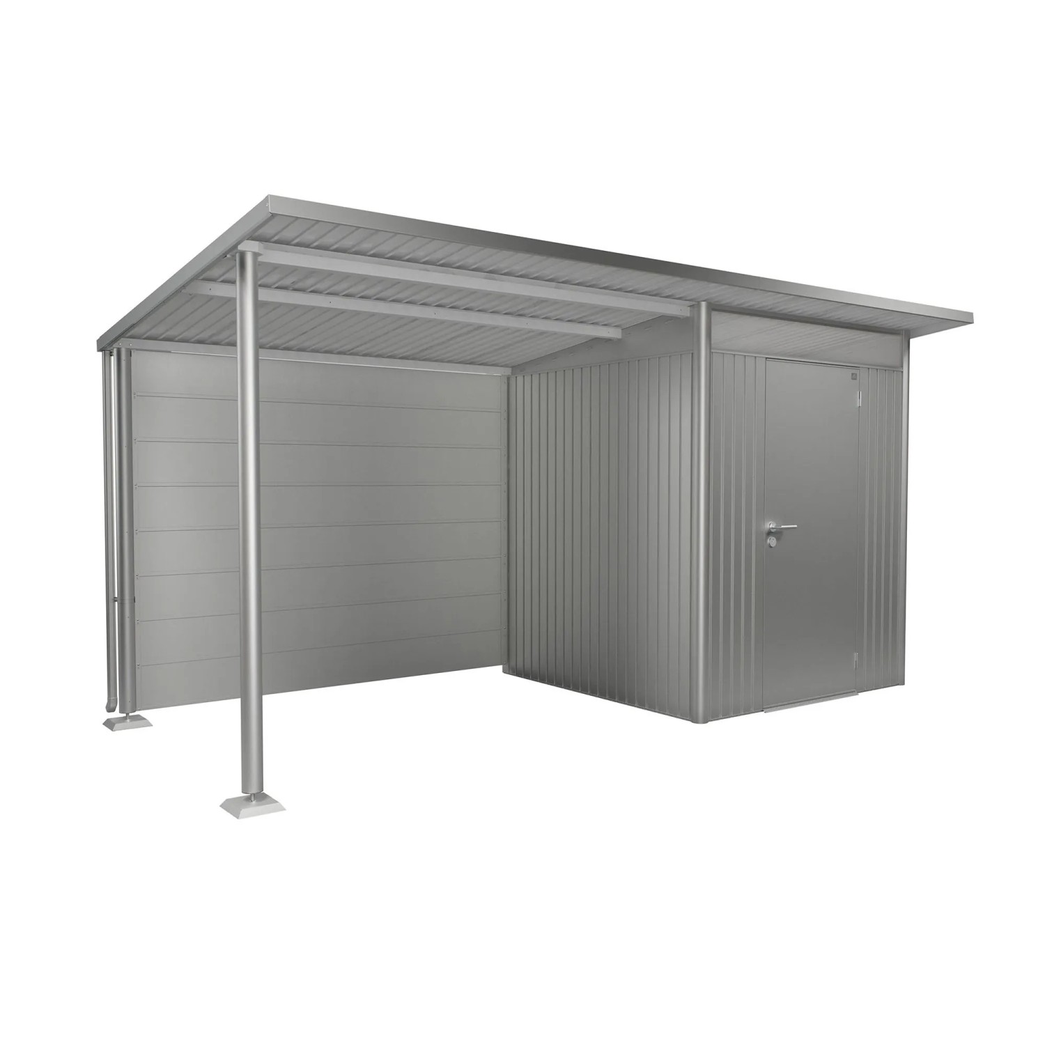 Biohort Zadní stěna pro boční stříšku k domku AvantGarde/ECO stříbrná