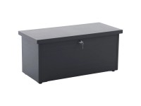 Kovový úložný zahradní box s podsedákem, antracit/šedá, 101 x 46 x 45 cm