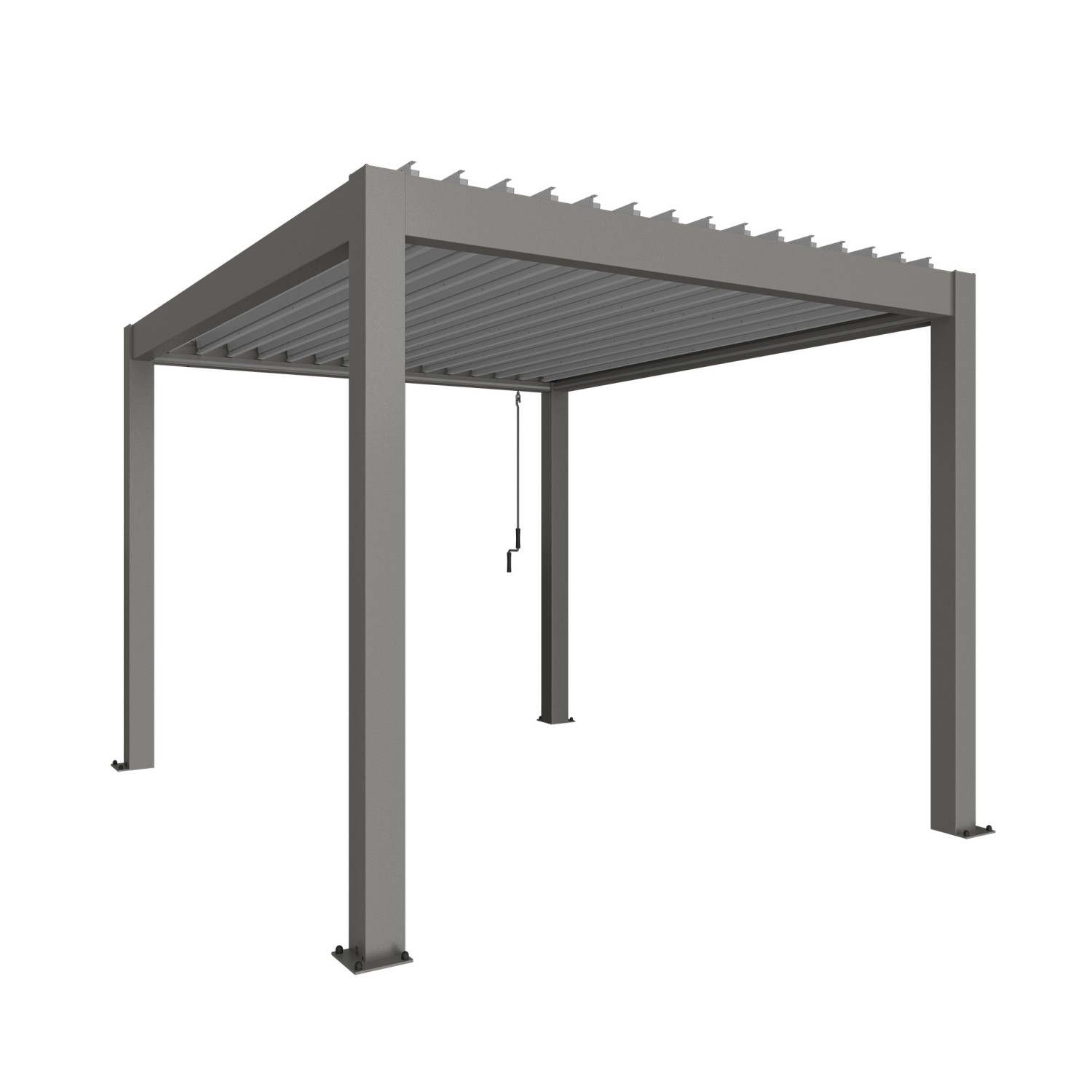 Biohort Pergola 3,5 x 3 křemenově šedá/stříbrná 367,5 x 312 cm